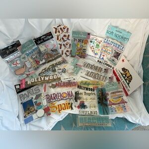 Travel, California, NY, SC, Spain, Utah, Boston, Etc Scrapbook Stickers